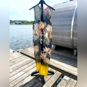 TED BAKER OPULENT BLOOM PRINT.  sheer bathing suit cover up sz 8